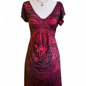 Y2K style Red and Black vintage dress